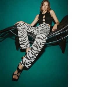 NWT! REFORMATION Tiger Print High Waisted Organic cotton blend